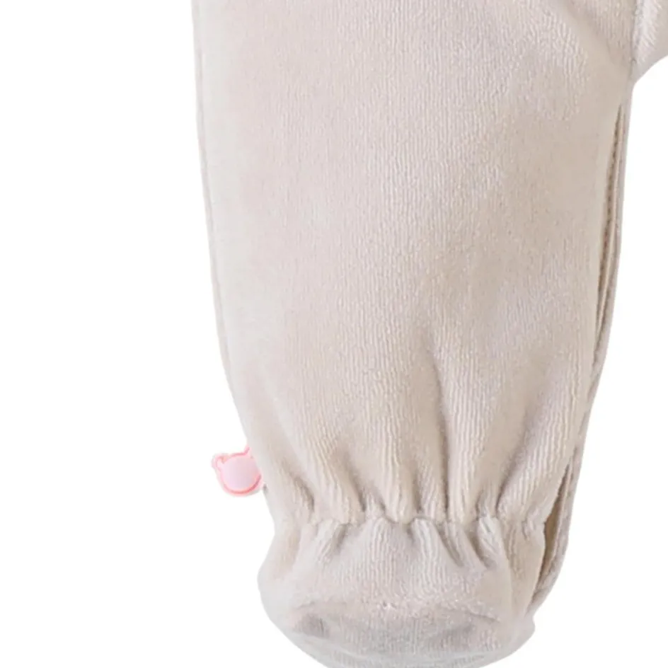 Pyjama velours beige éléphant (dès la naissance)|Noukie's Outlet