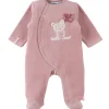 Hot Noukie's Pyjama velours Lovely Cat rose clair (3 mois)