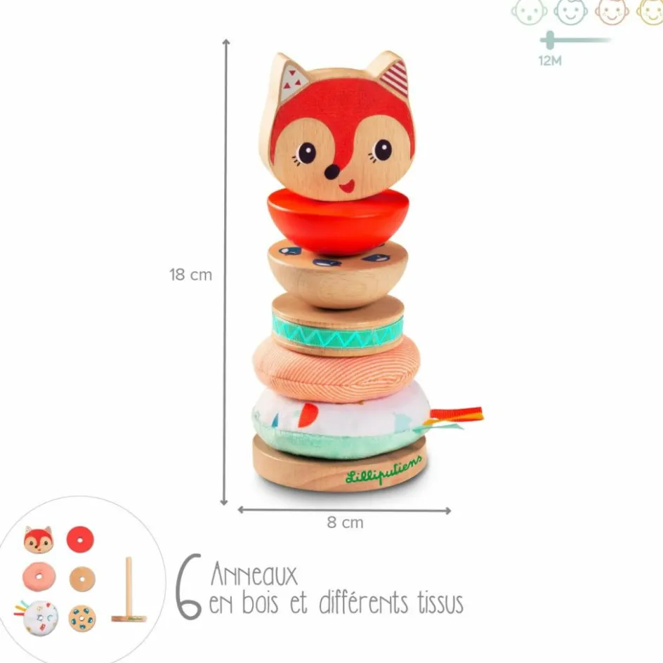 Pyramide en bois Alice la renarde|Lilliputiens