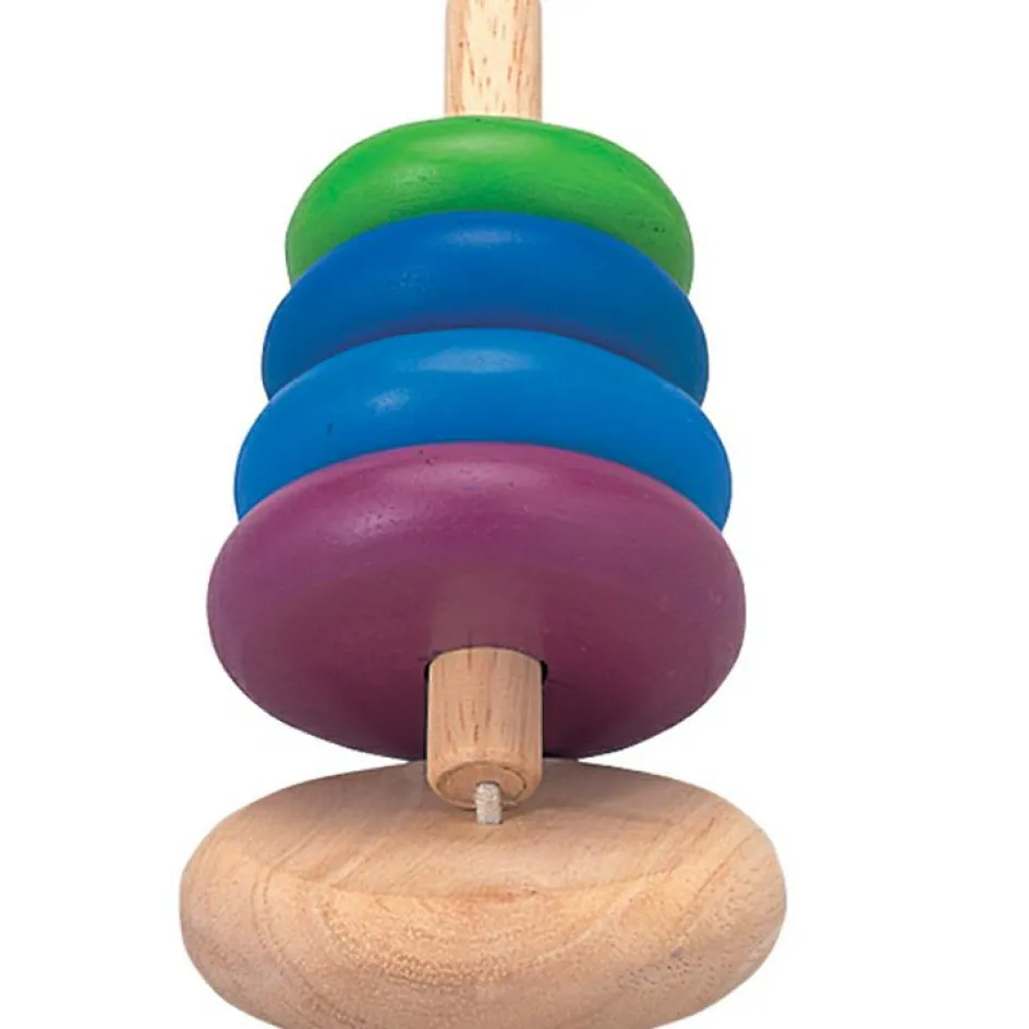 Pyramide en bois anneaux à empiler|Plan Toys Sale