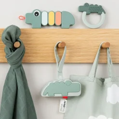 Range sucette en silicone Croco Vert|Done by Deer Online