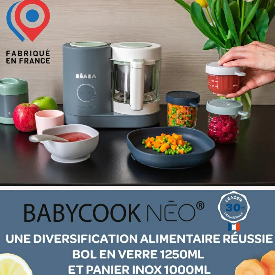 Béaba Robot cuiseur Babycook Néo gris minéral