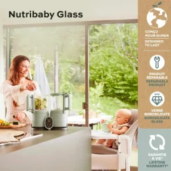 Discount Babymoov Robot cuiseur Nutribaby Glass Celadon Green