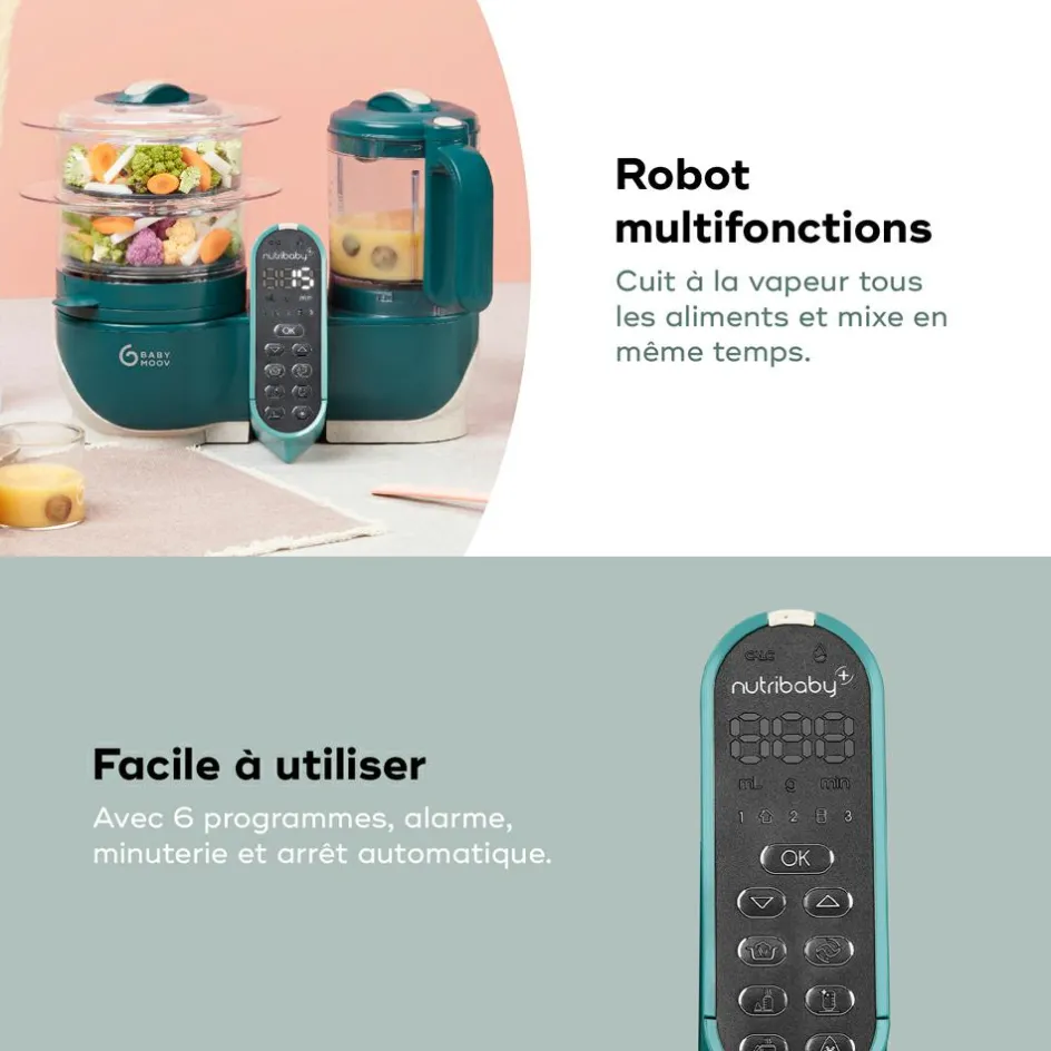 Sale Babymoov Robot cuiseur Nutribaby+ Opal Green
