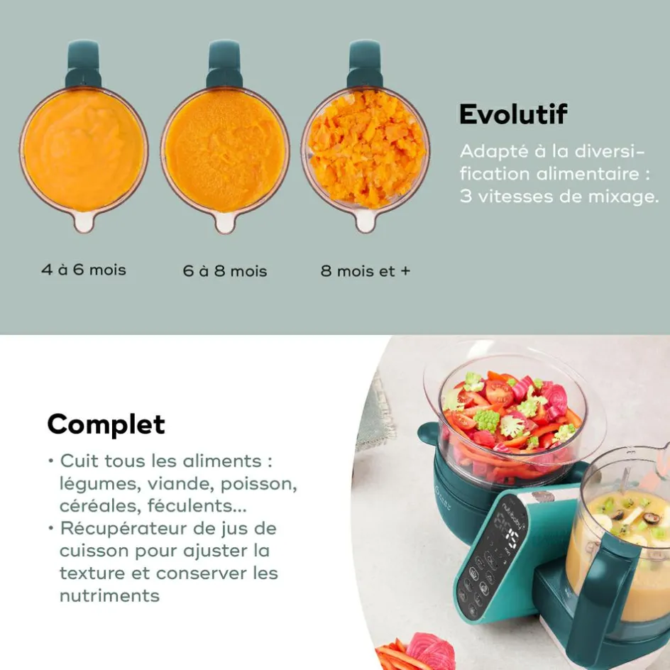 Sale Babymoov Robot cuiseur Nutribaby+ Opal Green