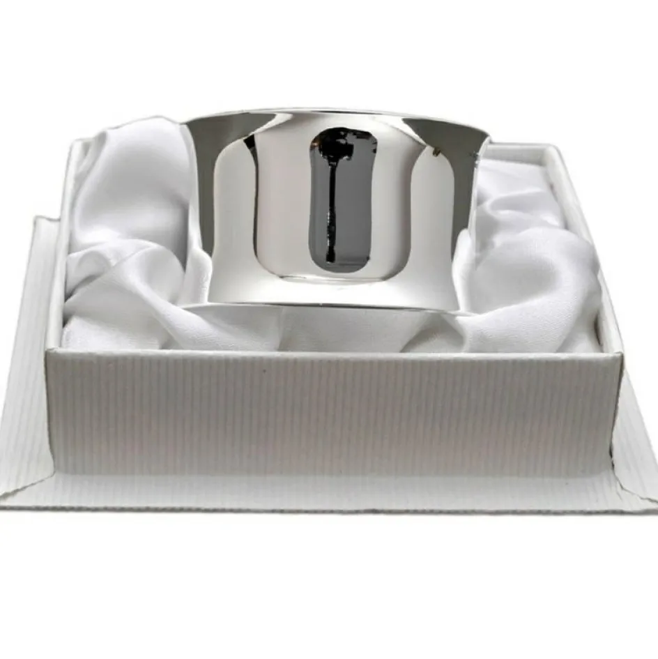 Rond de serviette Contemporaine personnalisable (métal argenté)|Daniel Crégut Discount