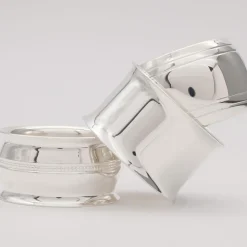 Rond de serviette Contemporaine personnalisable (métal argenté)|Daniel Crégut Discount