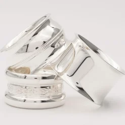 Rond de serviette Contemporaine personnalisable (métal argenté)|Daniel Crégut Discount