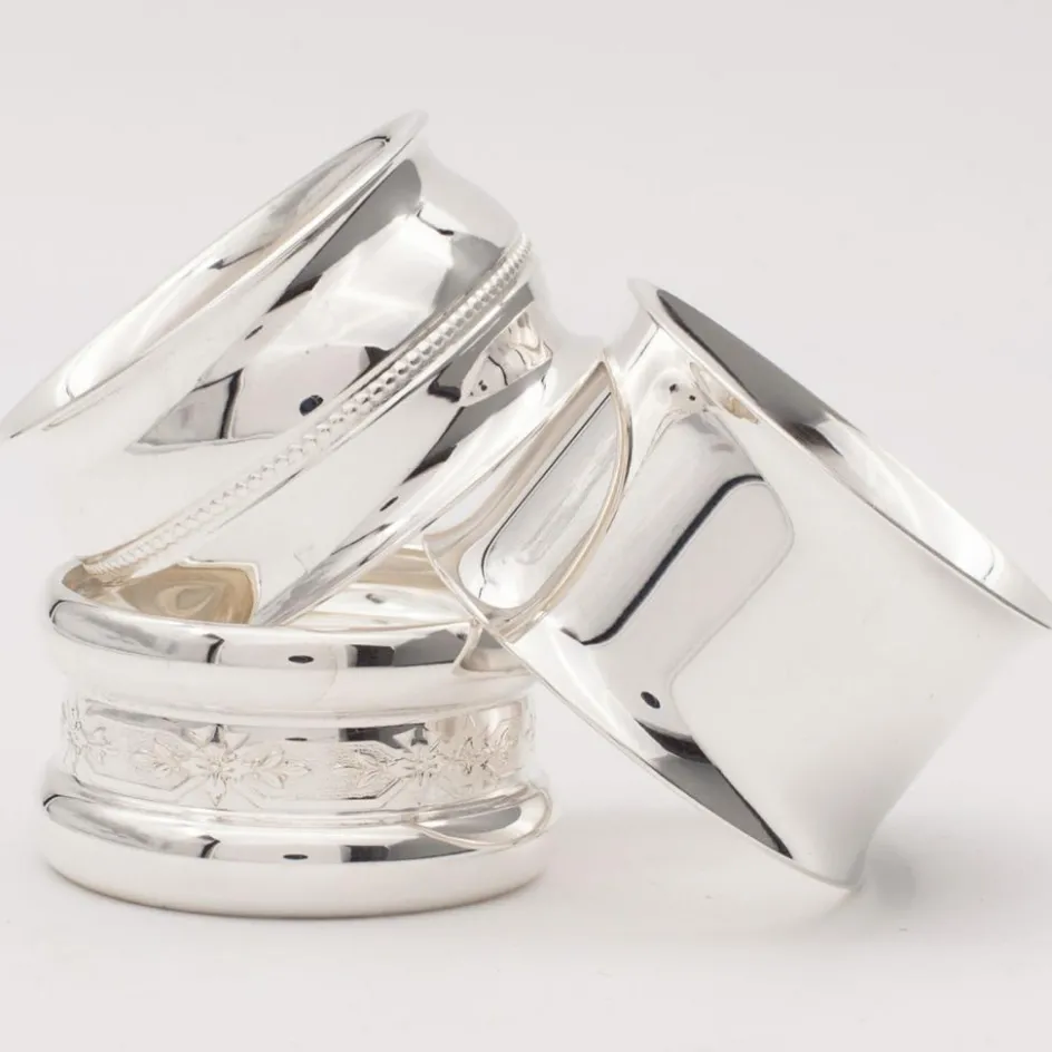 Rond de serviette Contemporaine personnalisable (métal argenté)|Daniel Crégut Discount