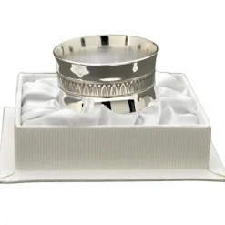 Rond de serviette Empire en métal argenté + coffret (personnalisable)|Daniel Crégut Discount