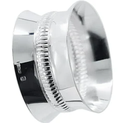 New Daniel Crégut Rond de serviette Godron bombé (métal argenté) dans son coffret