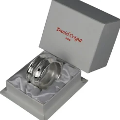 Discount Daniel Crégut Rond de serviette Godron en métal argenté + coffret (personnalisable)