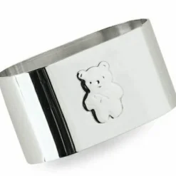 Best Daniel Crégut Rond de serviette Lien Ourson personnalisable (métal argenté)