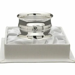 Online Daniel Crégut Rond de serviette Louis XVI en métal argenté + coffret (personnalisable)