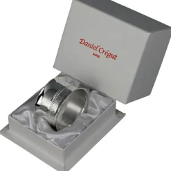 Rond de serviette Marie-Louise en métal argenté + coffret (personnalisable)|Daniel Crégut New