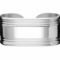 Discount Christofle Rond de serviette ouvert Rosine en métal argenté