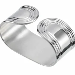 Discount Christofle Rond de serviette ouvert Rosine en métal argenté