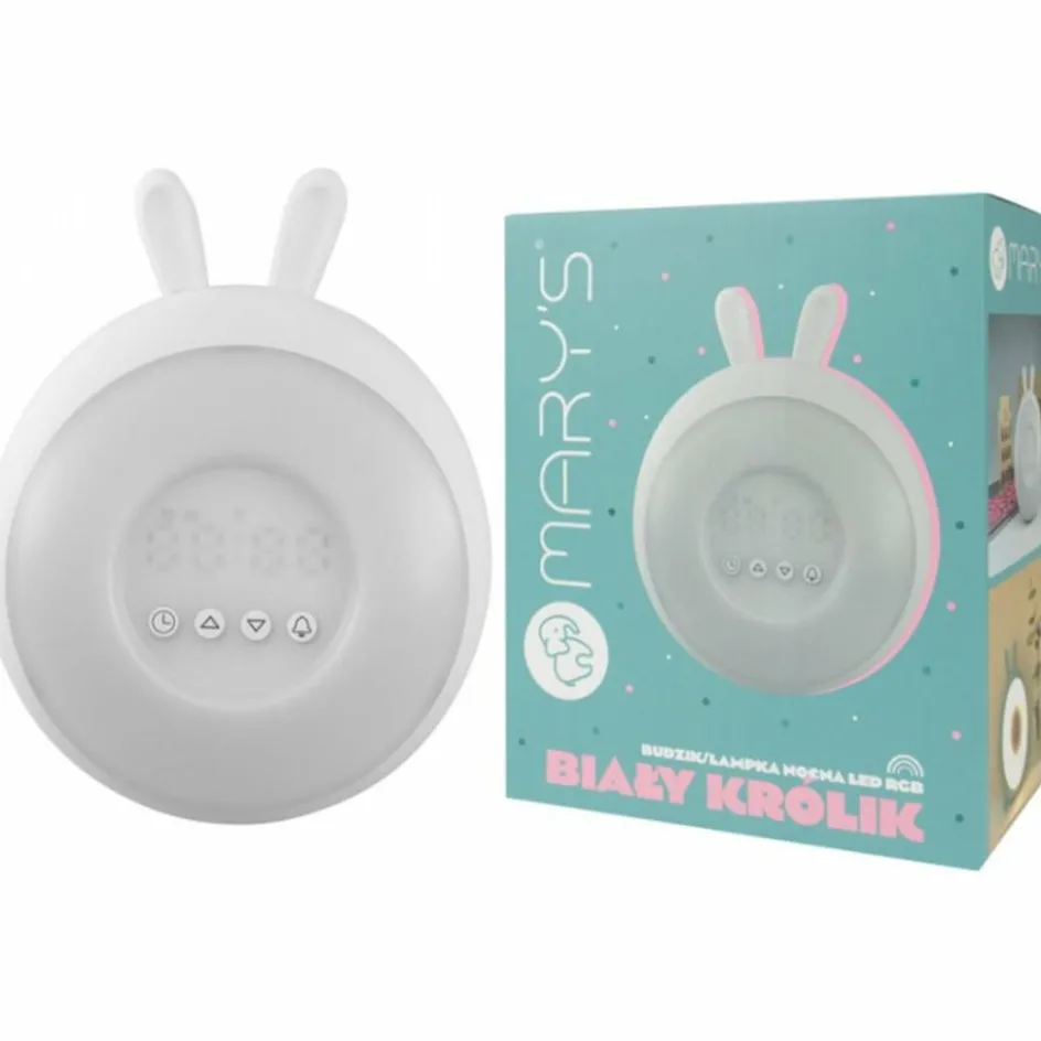 Hot Mary's Réveil 2 en 1 Lapin Blanc