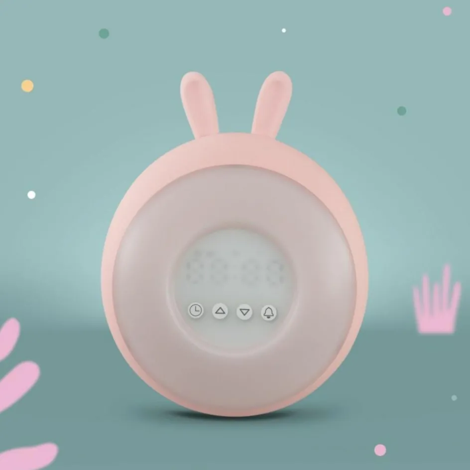 Réveil 2 en 1 Lapin Rose|Mary's Outlet