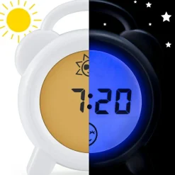 Réveil éducatif et veilleuse sleeptrainer blanc|Alecto Clearance