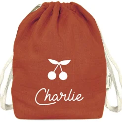 Online Les Griottes Sac à dos à ficelles terracotta (personnalisable)