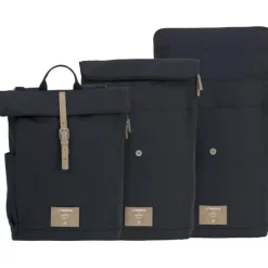 Hot Lässig Sac à dos à langer en polyester recyclé Rolltop bleu nuit