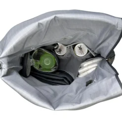 Hot Lässig Sac à dos à langer en polyester recyclé Rolltop bleu nuit