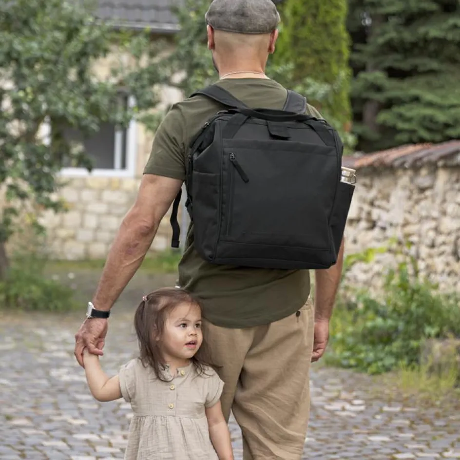 Sac à dos à langer Goldie Up Green Label Noir|Lässig New