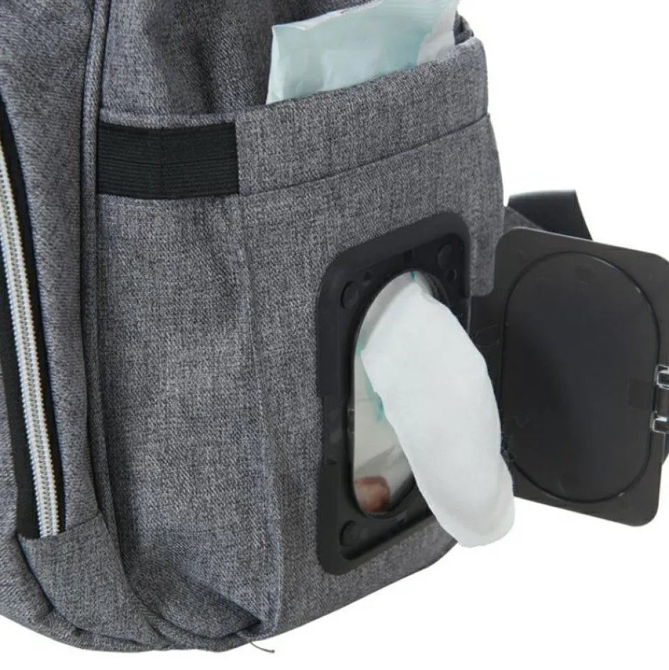 Sac à dos à langer gris|Tinéo Online