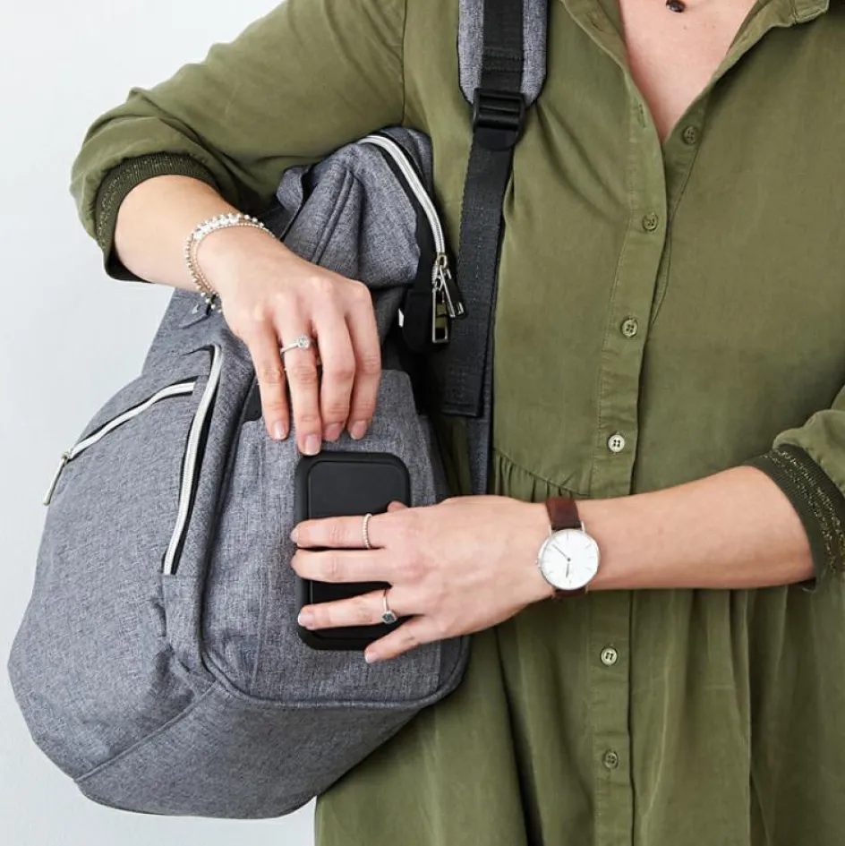 Sac à dos à langer gris|Tinéo Online