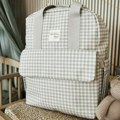 Sac à dos à langer I love vichy gris|Walking Mum Hot