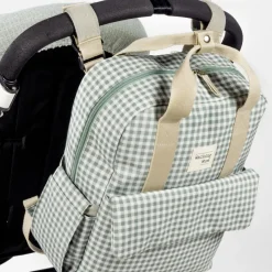 Best Walking Mum Sac à dos à langer I love Vichy vert