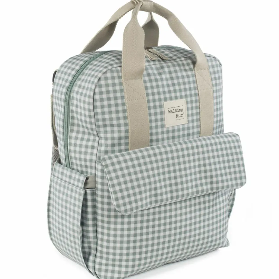 Best Walking Mum Sac à dos à langer I love Vichy vert