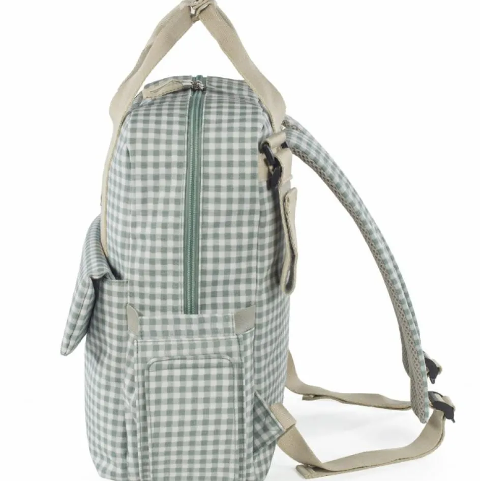 Best Walking Mum Sac à dos à langer I love Vichy vert