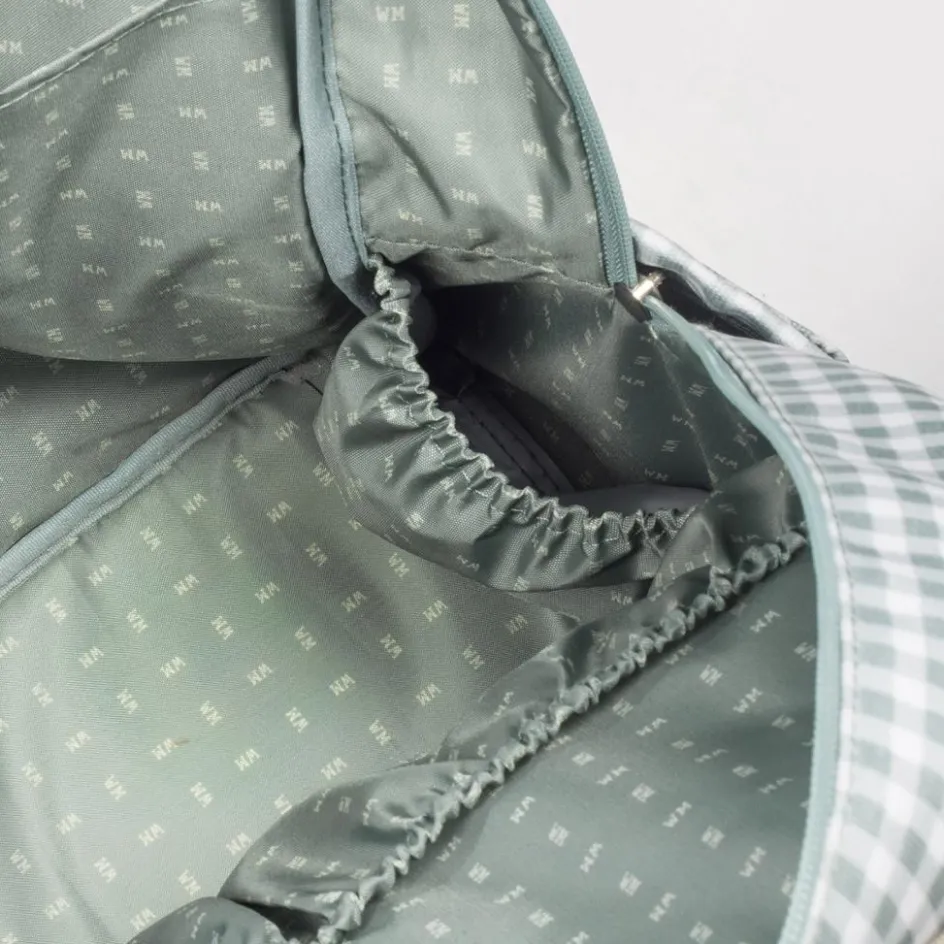 Best Walking Mum Sac à dos à langer I love Vichy vert