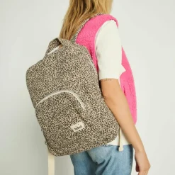 Sac à dos à langer Léopard beige|BEBEL