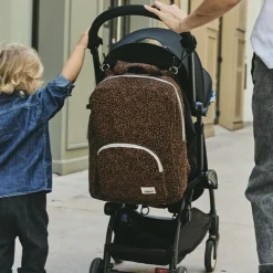 Sac à dos à langer Léopard noir|BEBEL Hot