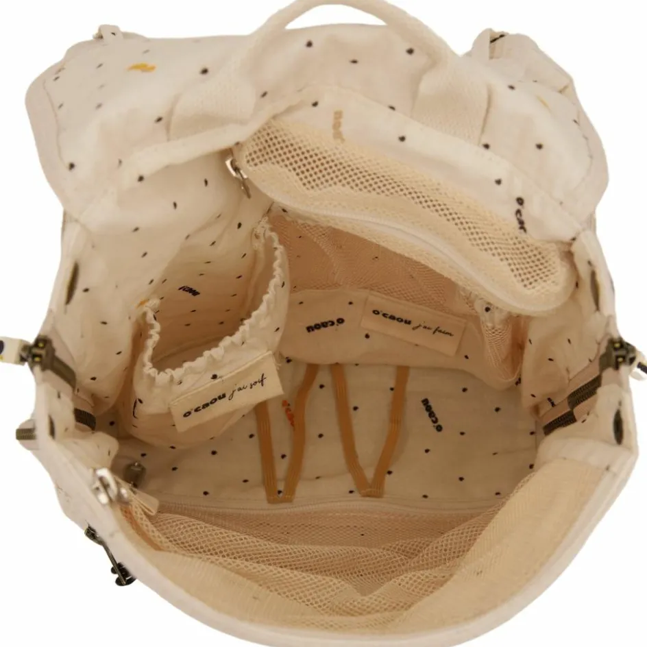 Hot O'Caou Sac à dos à langer évolutif nid d'abeille Chair