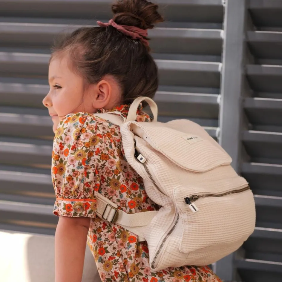 Hot O'Caou Sac à dos à langer évolutif nid d'abeille Chair