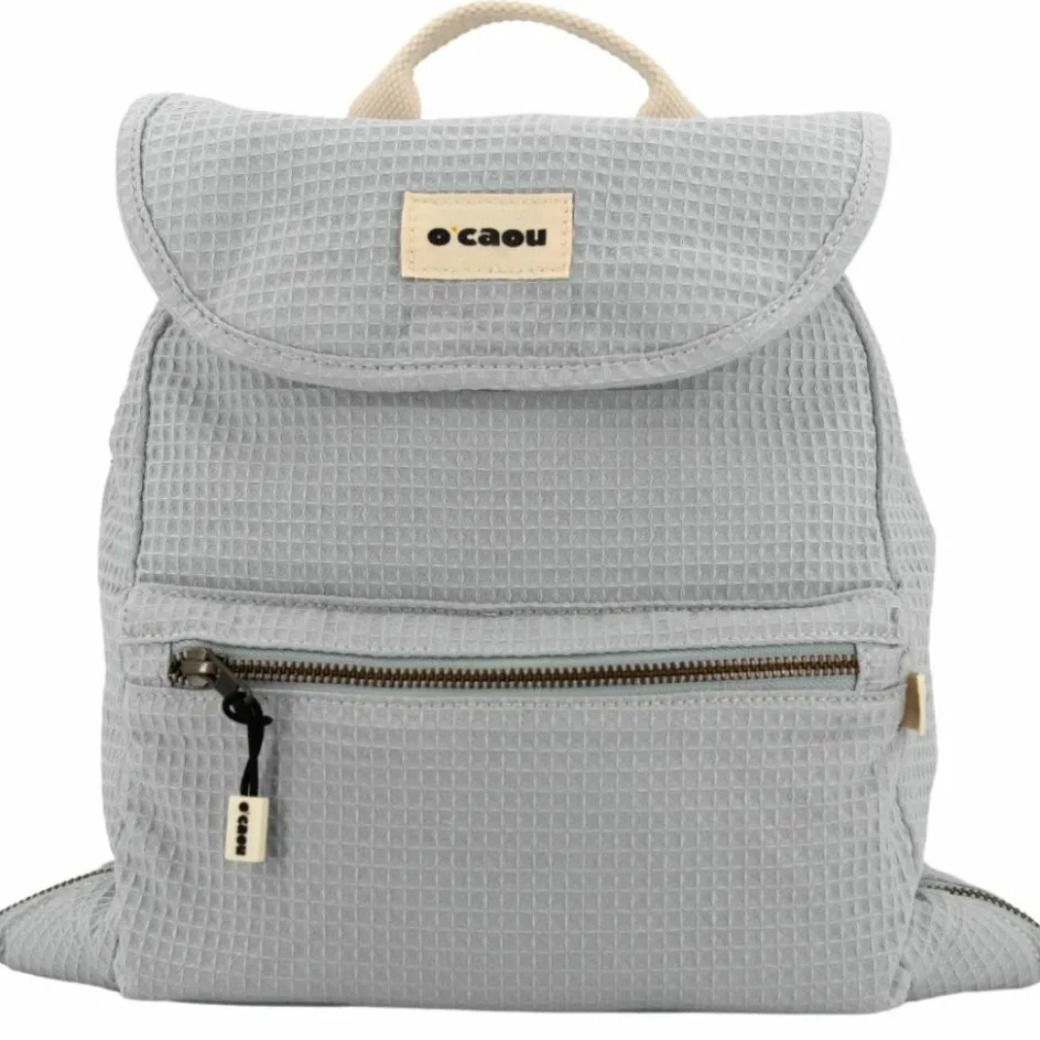 Sac à dos à langer évolutif nid d'abeille Bleu-Gris|O'Caou Clearance