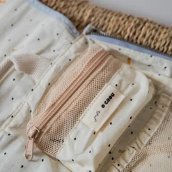 Sac à dos à langer évolutif nid d'abeille Bleu-Gris|O'Caou Clearance