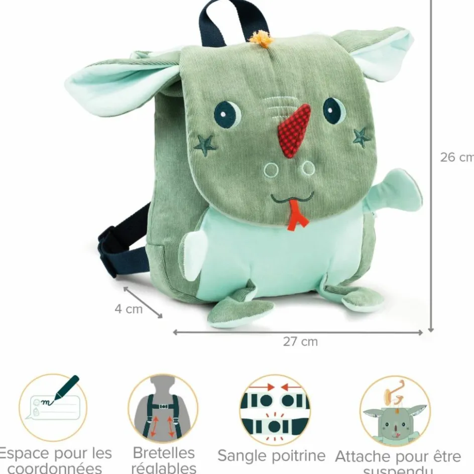 Discount Lilliputiens Sac à dos bébé doux Joe le dragon