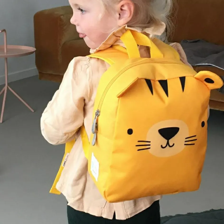 New A Little Lovely Company Sac à dos bébé jaune Tigre