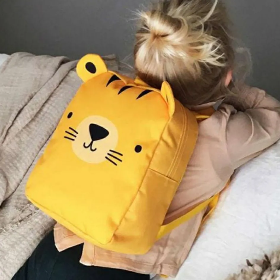 New A Little Lovely Company Sac à dos bébé jaune Tigre