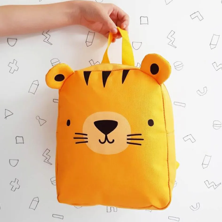 New A Little Lovely Company Sac à dos bébé jaune Tigre