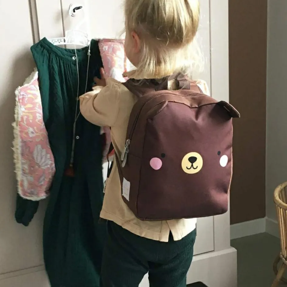 Sac à dos bébé marron Ours|A Little Lovely Company Hot