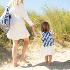 New Childhome Sac à dos bébé My First Bag rayures bleu électrique-bleu clair