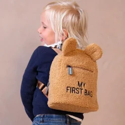 New Childhome Sac à dos bébé My first bag Teddy beige (24 cm)