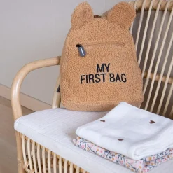 New Childhome Sac à dos bébé My first bag Teddy beige (24 cm)