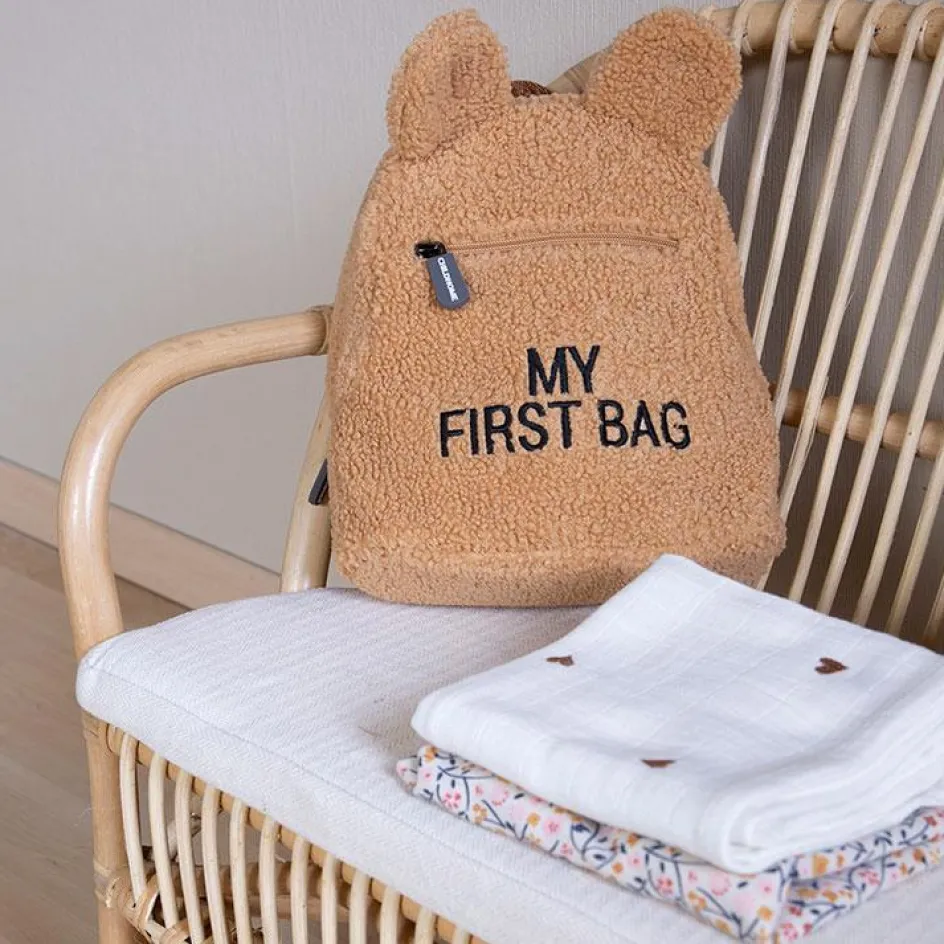 New Childhome Sac à dos bébé My first bag Teddy beige (24 cm)